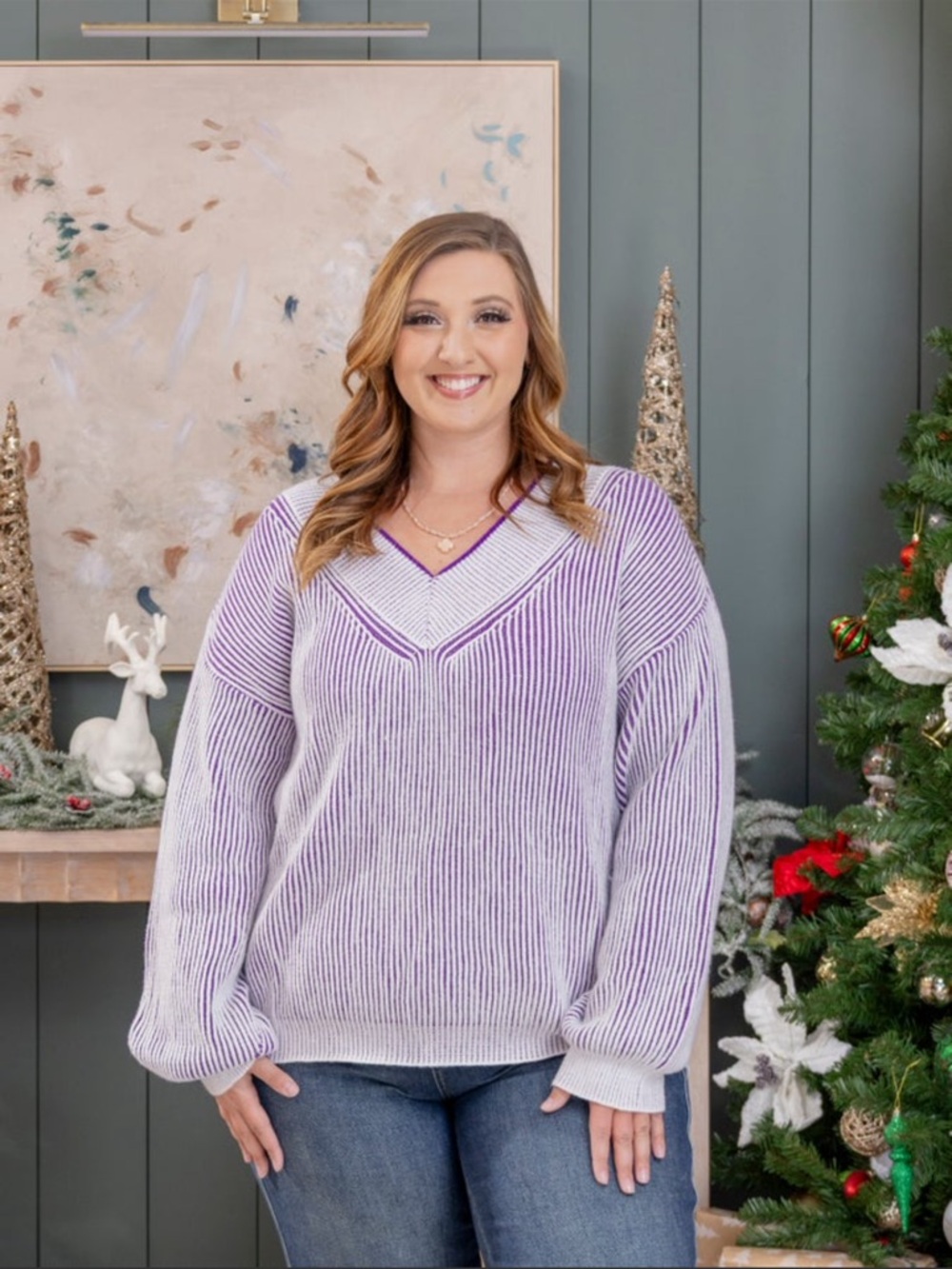 DD Design two tone ribbed sweater - size medium